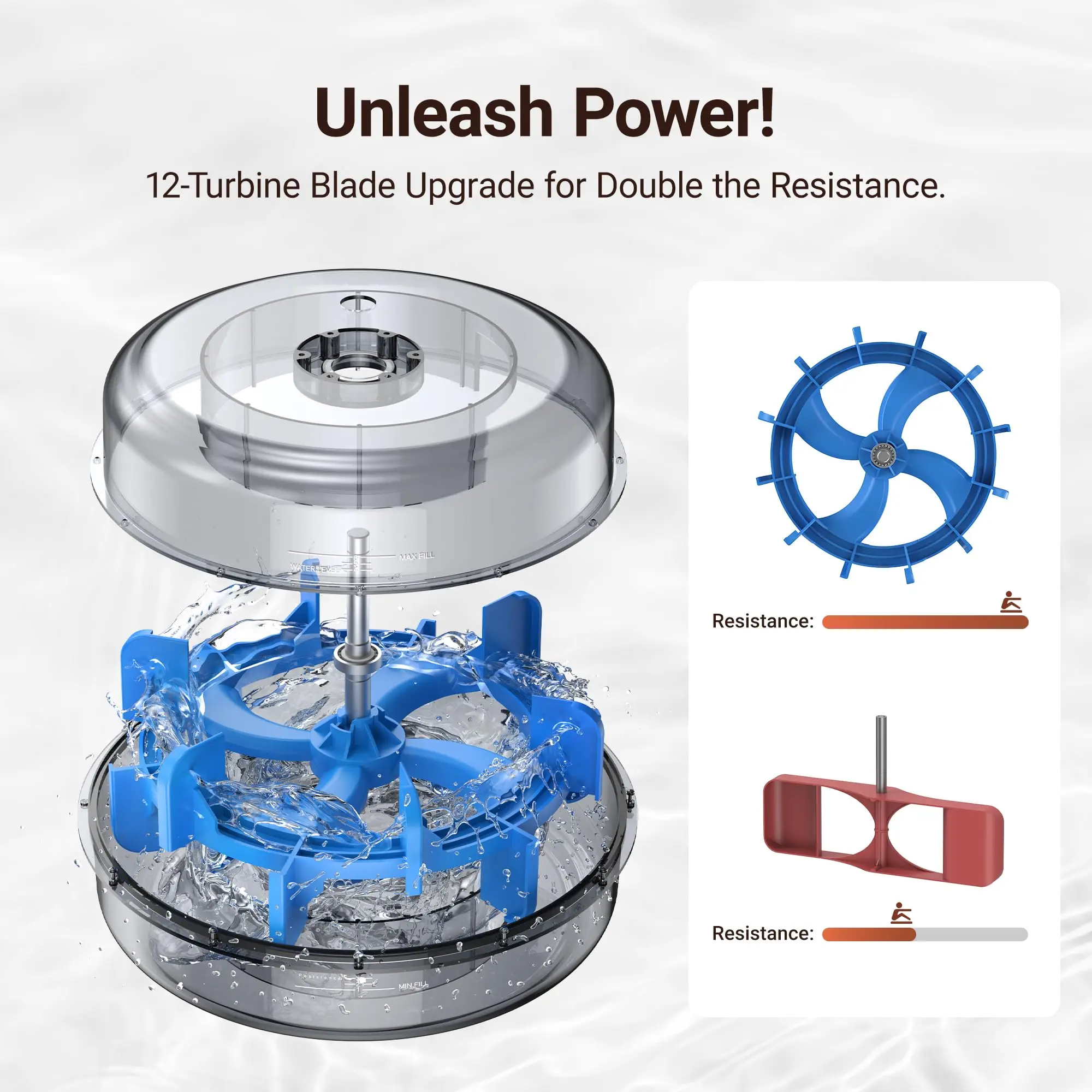 MERACH Water Rowing Machine Solid Wood Row with Professional Monitor Bluetooth-Connected APP for Rower New Upgraded Seat Cushion - Image 4