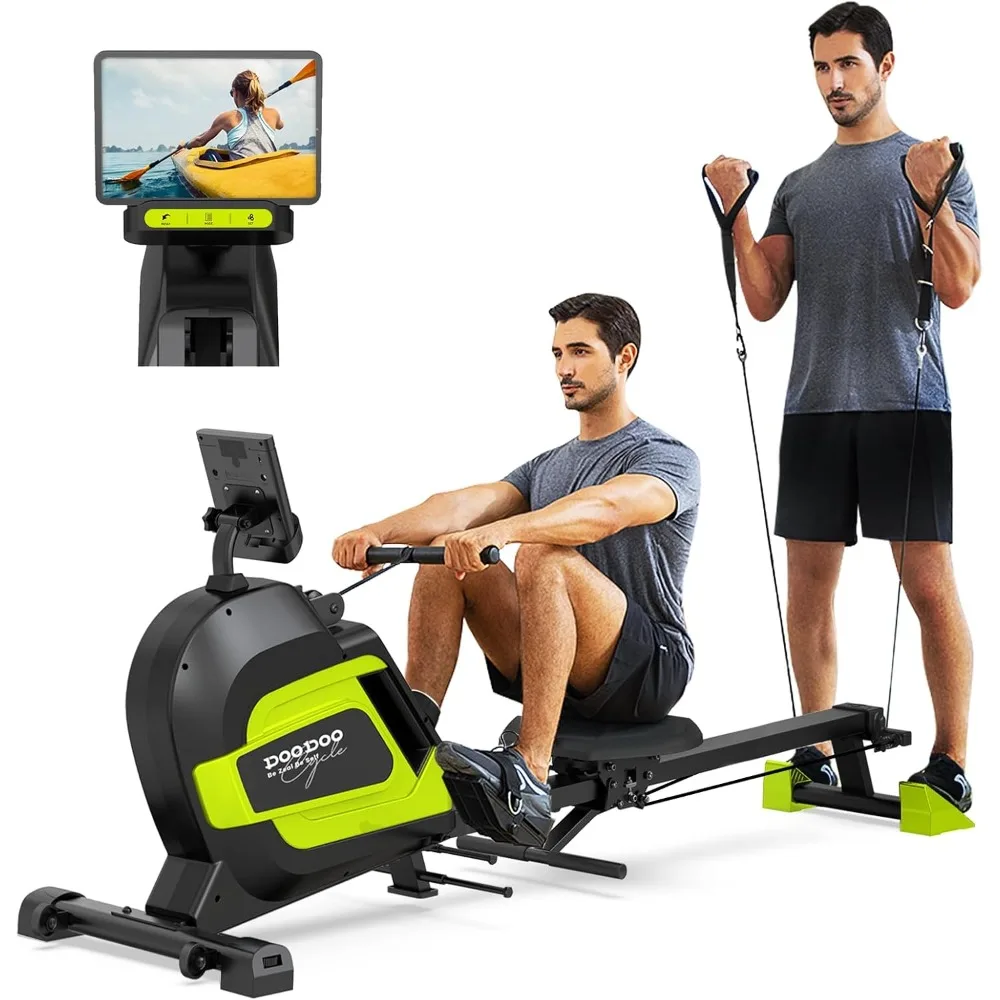 Magnetic Rowing Machine 360 LB Weight Capacity, folding rower with Combination Strength exercise