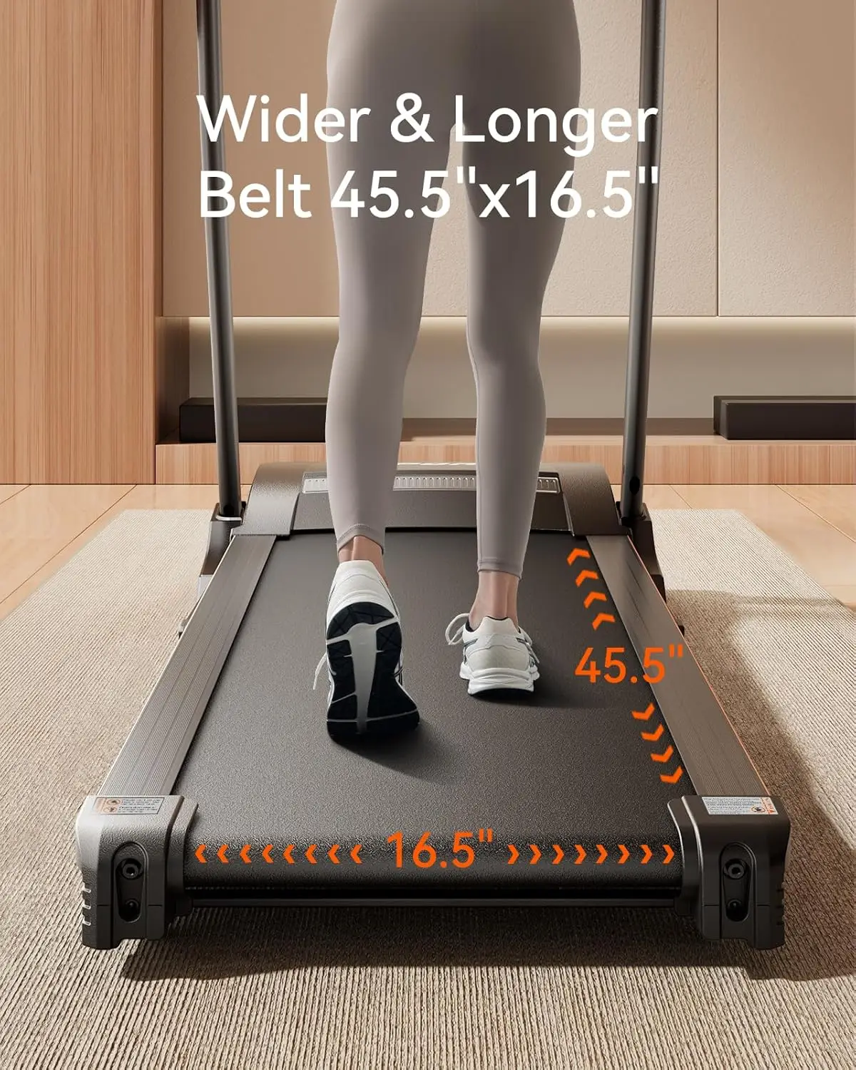 Treadmills for Home, Treadmill with 0-15% Auto Incline, 3HP Folding Treadmills for Running Walking with 300LBS Weight Capacity - Image 2